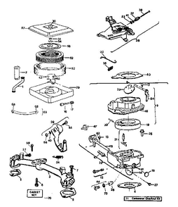 Air Cleaner - Carburetor Group Diagram and Parts List for 422400-422499 1209-01 Briggs and Stratton Engine